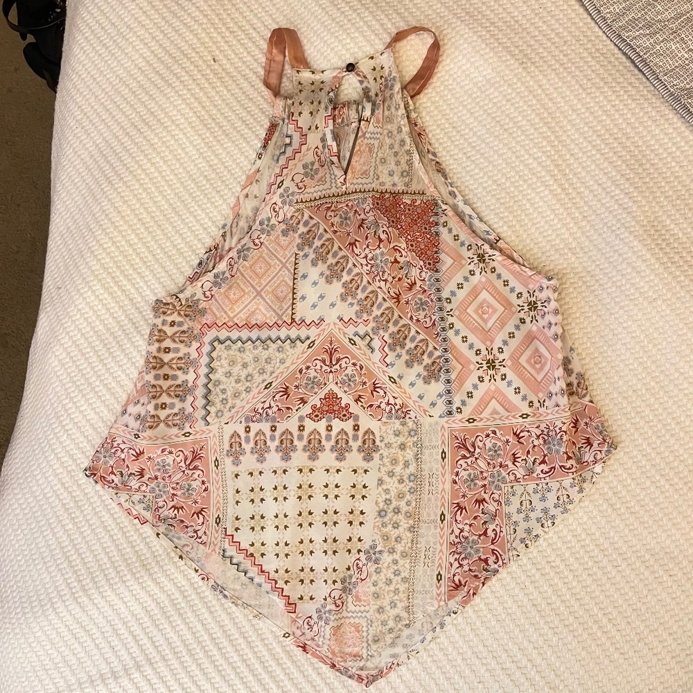 Anthropologie Multicolor Patchwork Halter Top - image 2